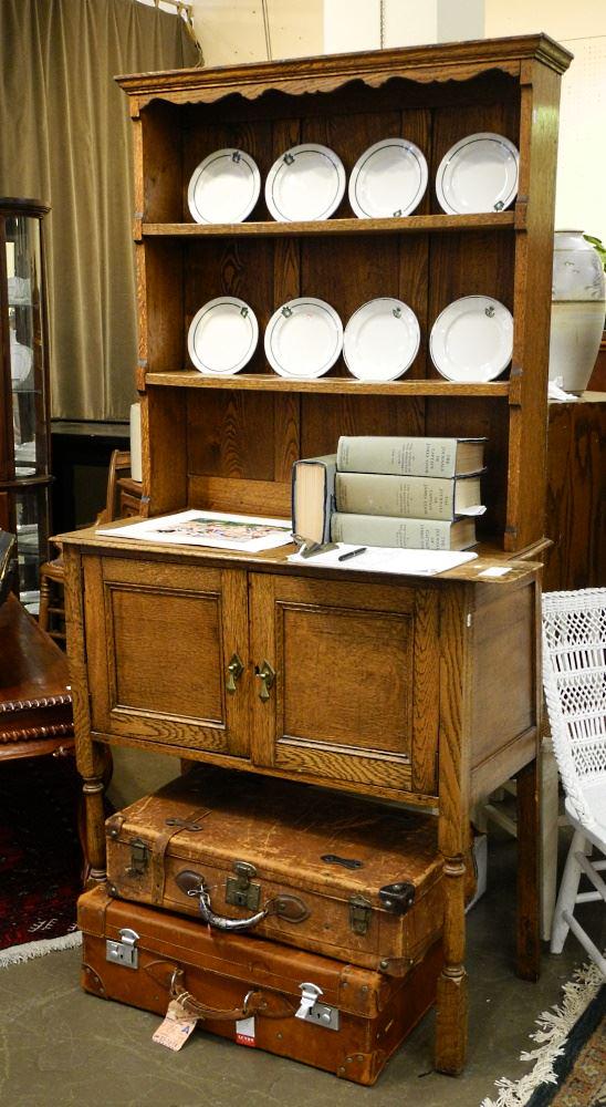 Oak Cabinet with Hutch, 72"X36"X17 3/4".: Oak Cabinet with Hutch, 72"X36"X17 3/4".