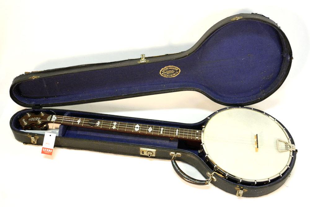 Antique English Long Neck Tenor Banjo "The Imperial" Made By Clifford Essex & Co. 36"L. (1 of 16)