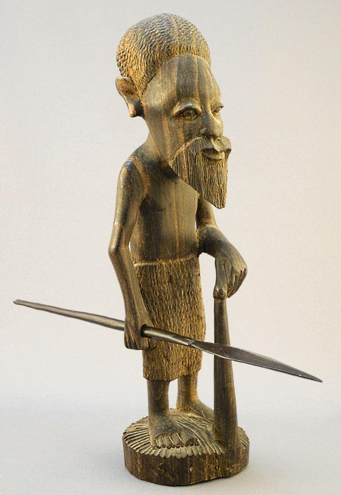 African Wood Carving "Man With Spear": African Wood Carving "Man With Spear"