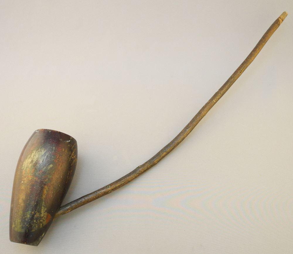 Wooden Pipe, 18 3/4". (1 of 4)