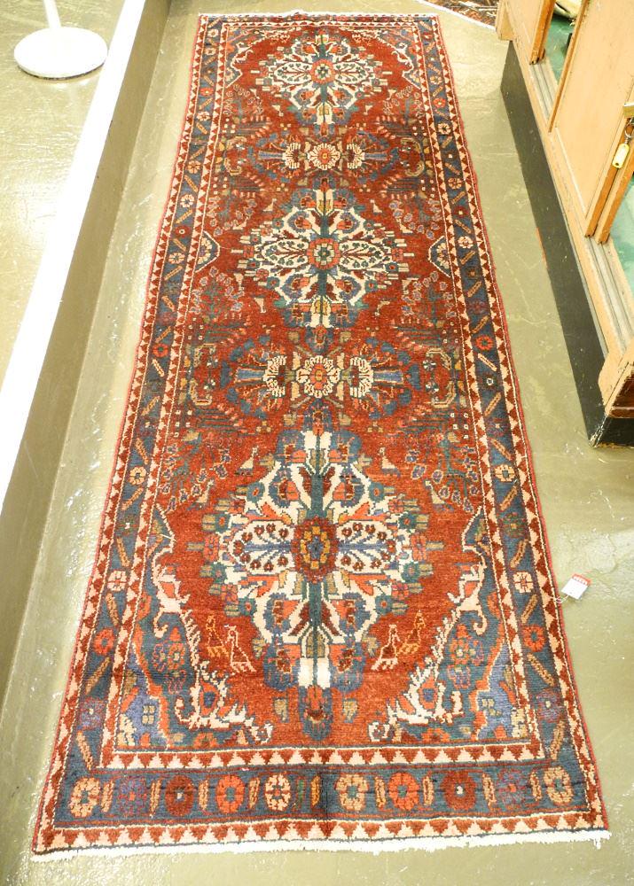 Hamedan Runner, Approximately 10'4" x 3'5". (1 of 3)