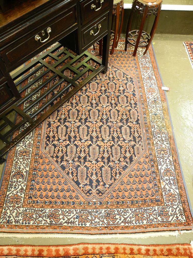 Handknotted Persian Carpet, cond. noted, approx. 75" x 52". (1 of 3)