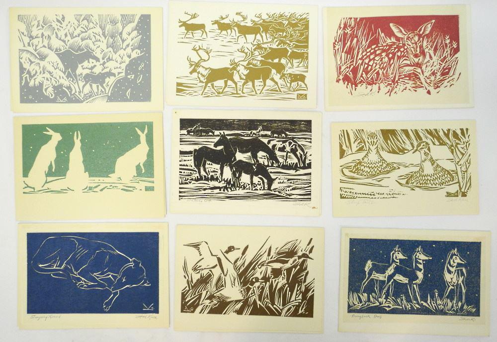 Collection of 19 Christmas Cards Signed & Monogrammed, By Illingworth Holey Kerr. (1 of 3)