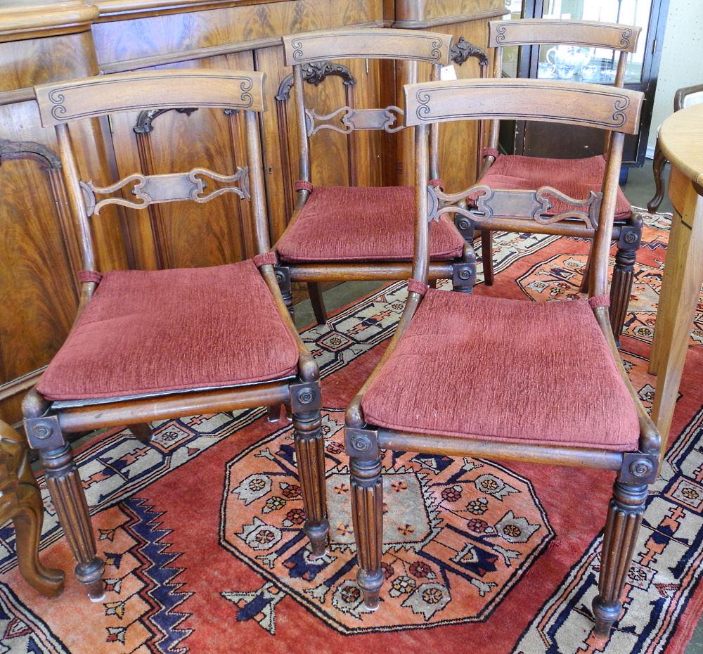 Four Wm. IV Mahogany Cane Seat Summer Chairs, 2 seats made to fit. (1 of 6)