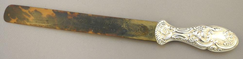 Silver & Tortoise Shell Paginator, 15 1/8"L, No Export. (1 of 5)