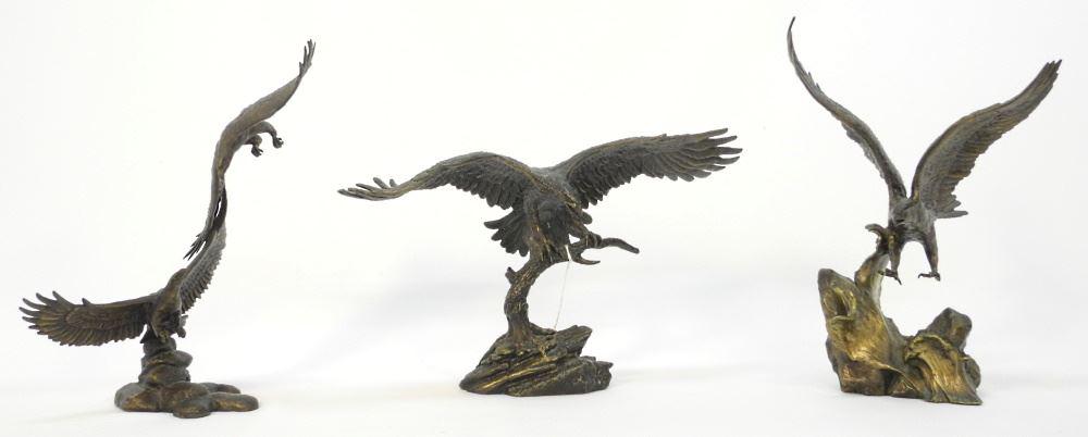3 Bronze Eagle Figures, by Ronald Van Ruyckevelt/Franklin Mort (1 of 7)
