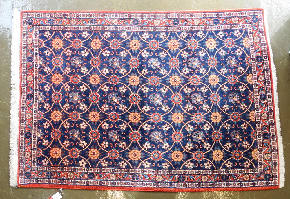Hand Knotted Persian Carpet, 5'2"X3'6". (1 of 6)