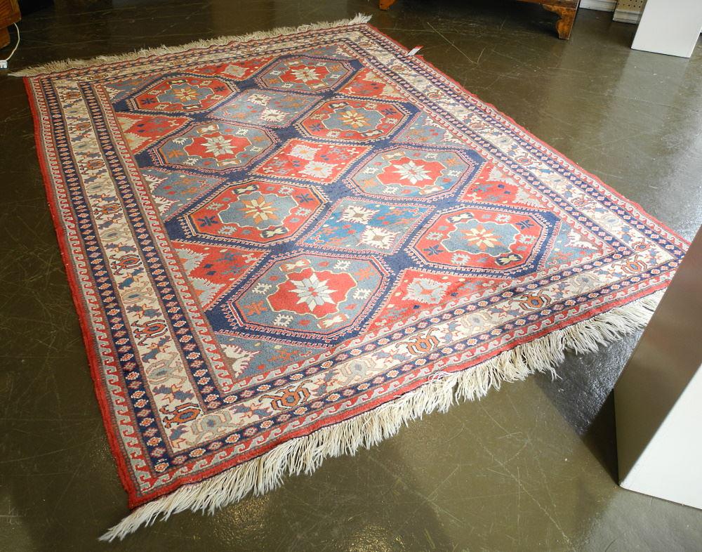 Hand Knotted Wool Carpet, approx. 7'2" x 5'3". (1 of 6)