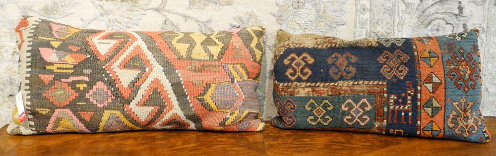 2 Kilim Throw Cushions, 21" x 24". (1 of 3)