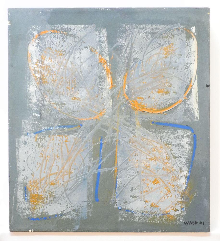 Oil on Canvas Signed (Paul) Wade, 18" x 19 3/4", "Orange Window".: Oil on Canvas Signed (Paul) Wade, 18" x 19 3/4", "Orange Window".