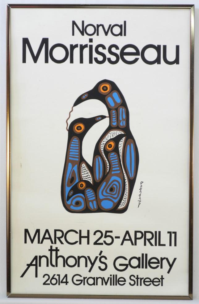 Exhibition Poster: Morrisseau/ Anthony's Gallery, 22 1/2" x 14 1/8".: Exhibition Poster: Morrisseau/ Anthony's Gallery, 22 1/2" x 14 1/8".