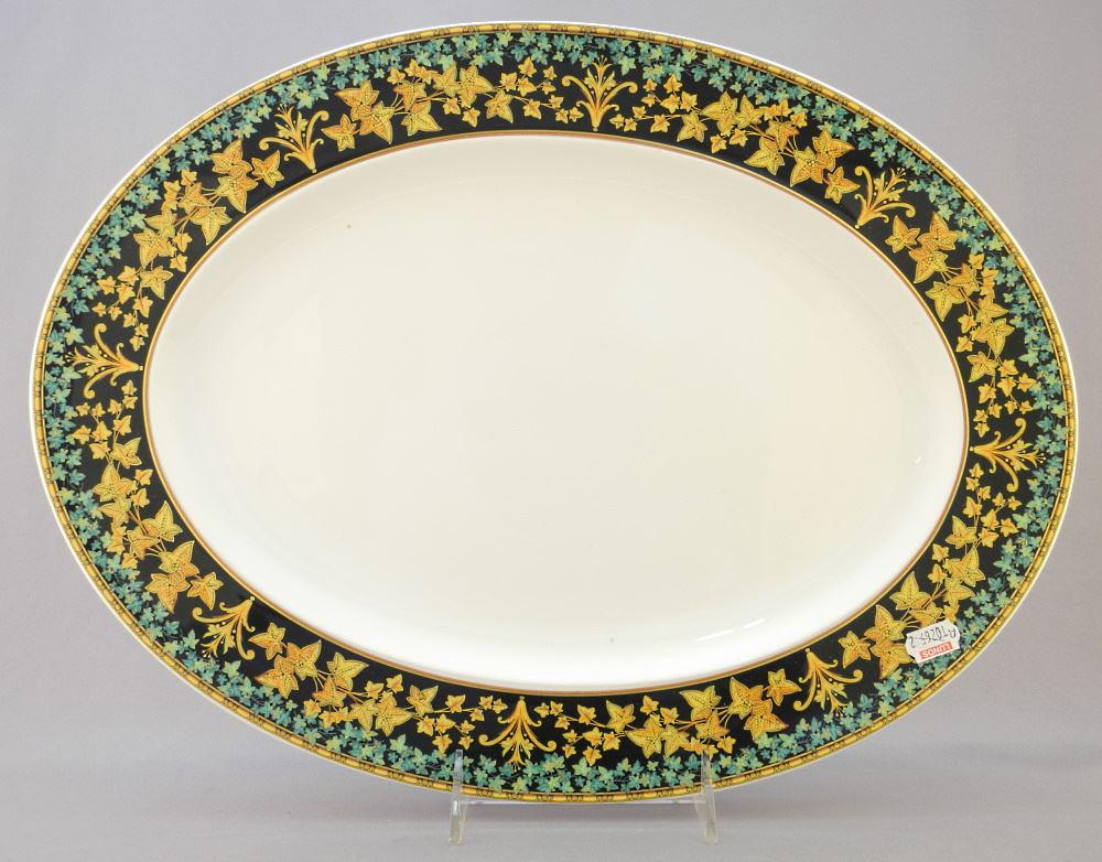 Rosenthal Studio-Line Versace Gold Ivy Platter, 16 Wide.: Rosenthal Studio-Line Versace Gold Ivy Platter, 16 Wide.