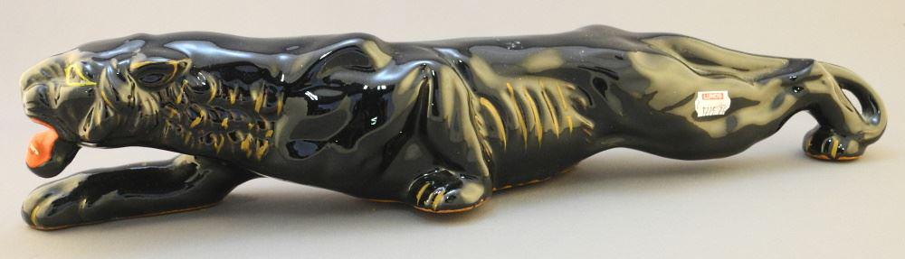 Vintage Pottery "Panther" 17" L.: Vintage Pottery "Panther" 17" L.
