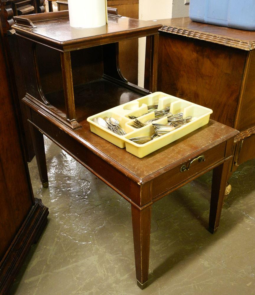 Mahogany Step End Table (1 of 1)