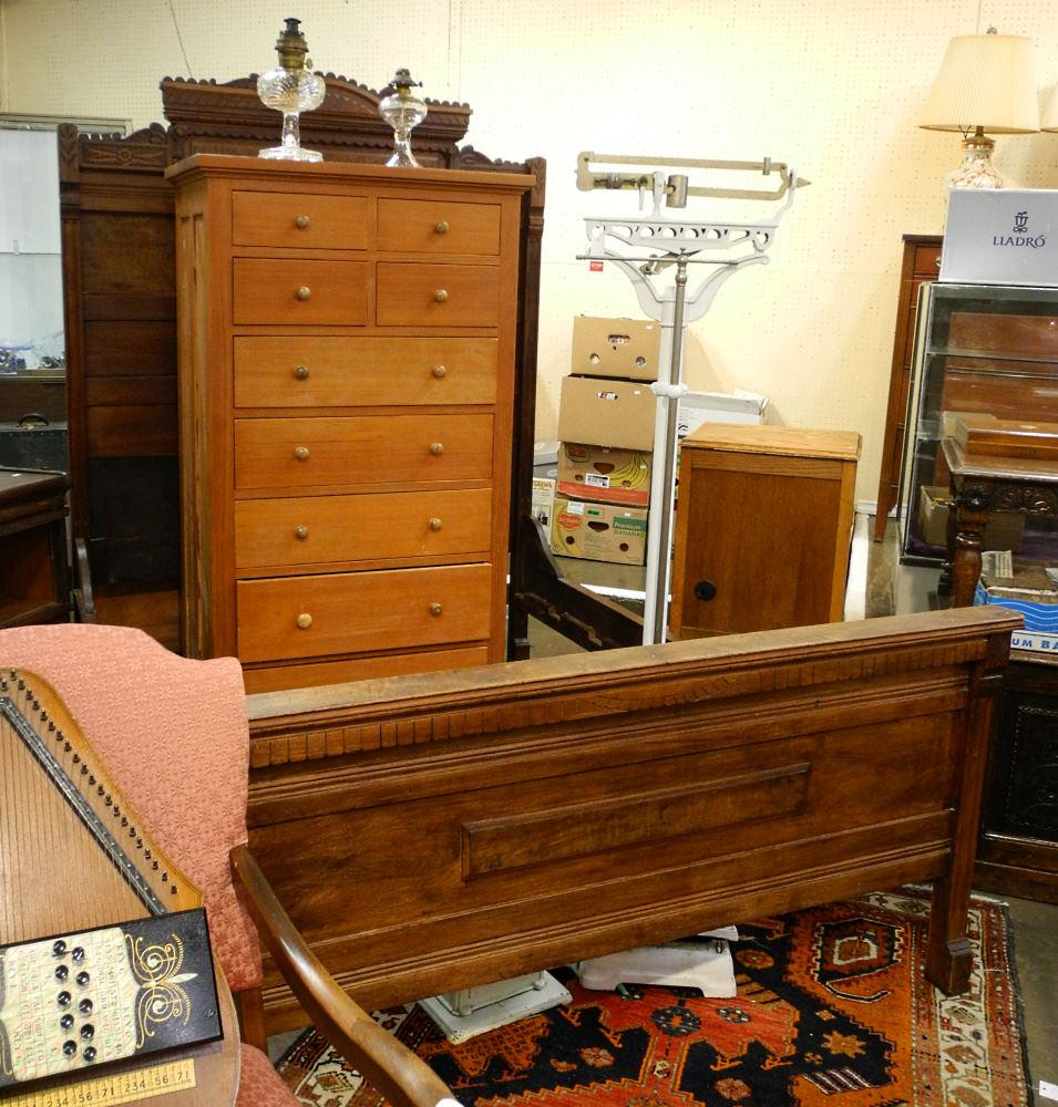 Eastlake-Style Double Bed Frame, 72"H 78"L. (1 of 3)