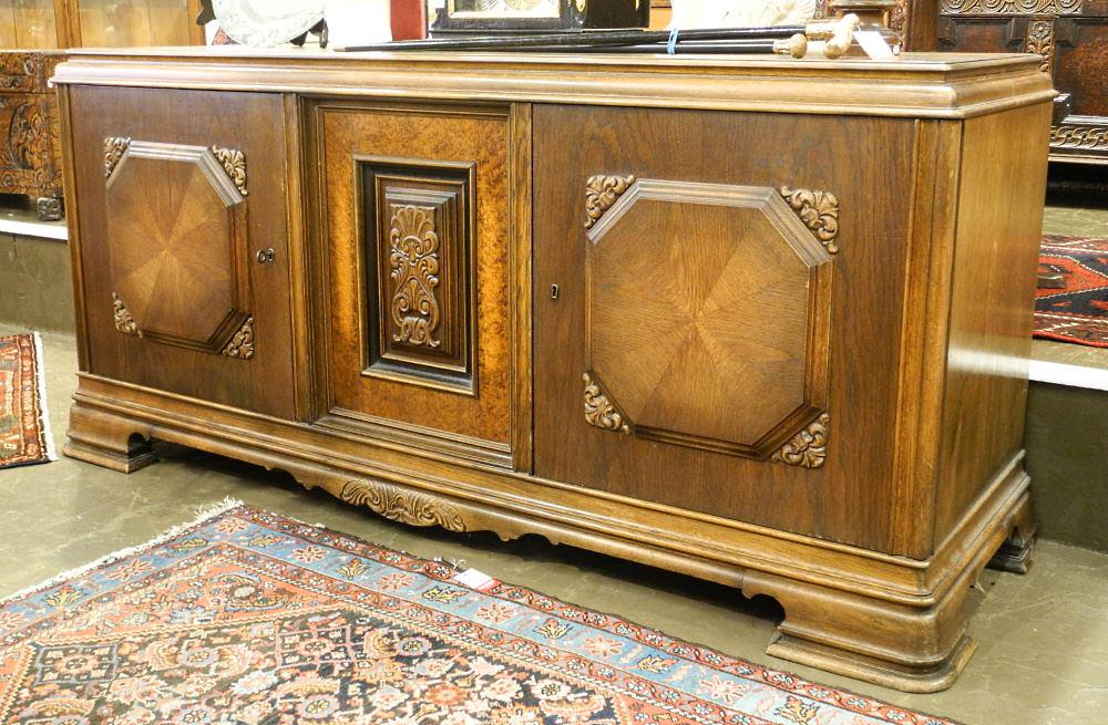 Carved Oak Sideboard: Carved Oak Sideboard