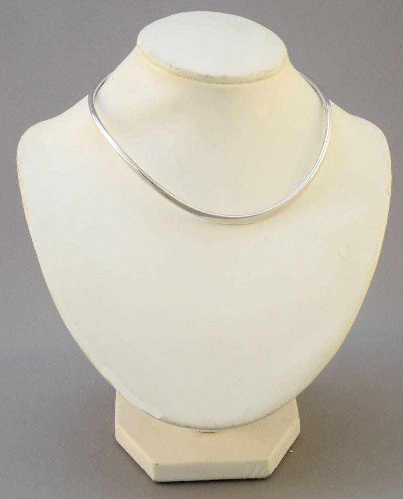 Georg Jensen 925 Silver Model A3B Necklace, inner width 110mm - 34 gr. (1 of 3)