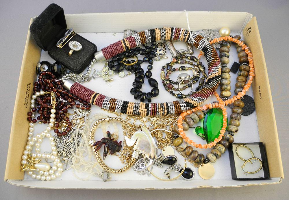 Jewellery Collection including Sterling Silver Moonstone, Coral, Agate & More. (1 of 3)