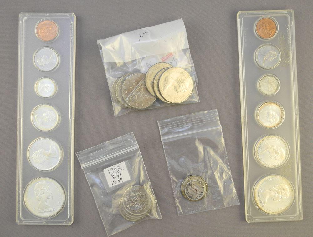 Canadian Silver Coin Collection, 50 Cent Coins, Quarters, Dimes, Dollars, 1967 Coin Sets.: Canadian Silver Coin Collection, 50 Cent Coins, Quarters, Dimes, Dollars, 1967 Coin Sets.