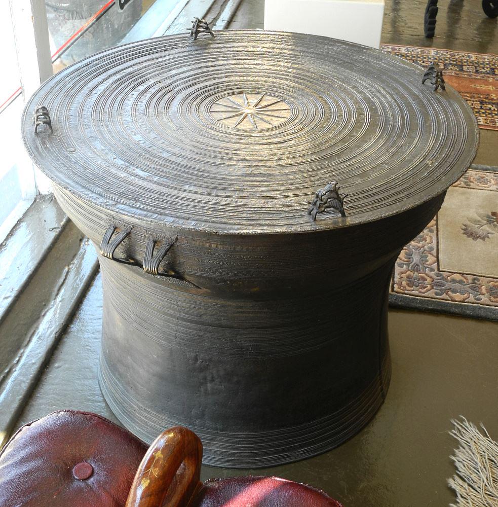 Southeast Asian Bronze Rain Drum, 19 x 25 5/8" Diameter. (1 of 18)