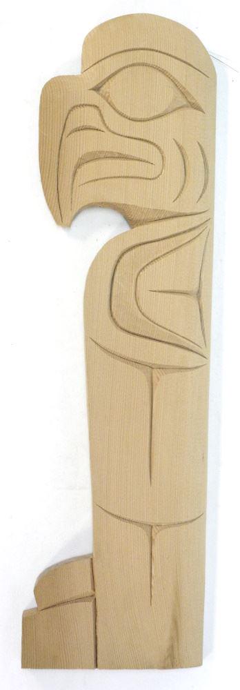 Natural Cedar "Eagle" Plaque monogr. DH (Doug Horne) 2022, 21" h. (1 of 2)