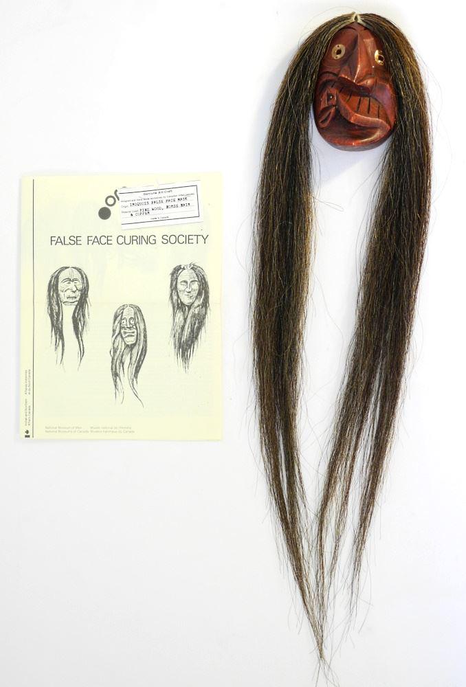 Iroquois False Face Mask Signed Dorothy Thomas, 5 1/4"h. (1 of 5)