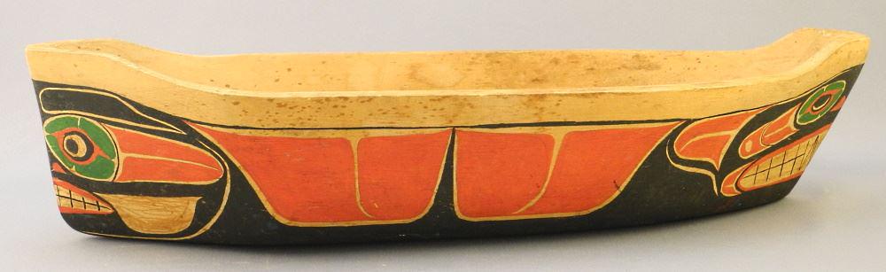 Kwagiulth Model Canoe, 15 1/2"l. (1 of 3)