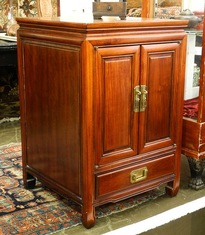 Pair of Asian Rosewood Side Cabinets each 30" x 20" x 20". (1 of 5)