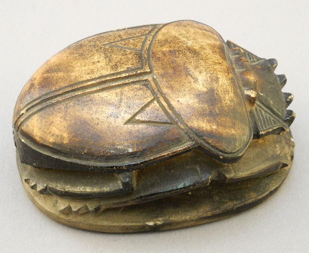 Old stone Scarab Acquired in Egypt 1920's, 3 1/8". (1 of 4)