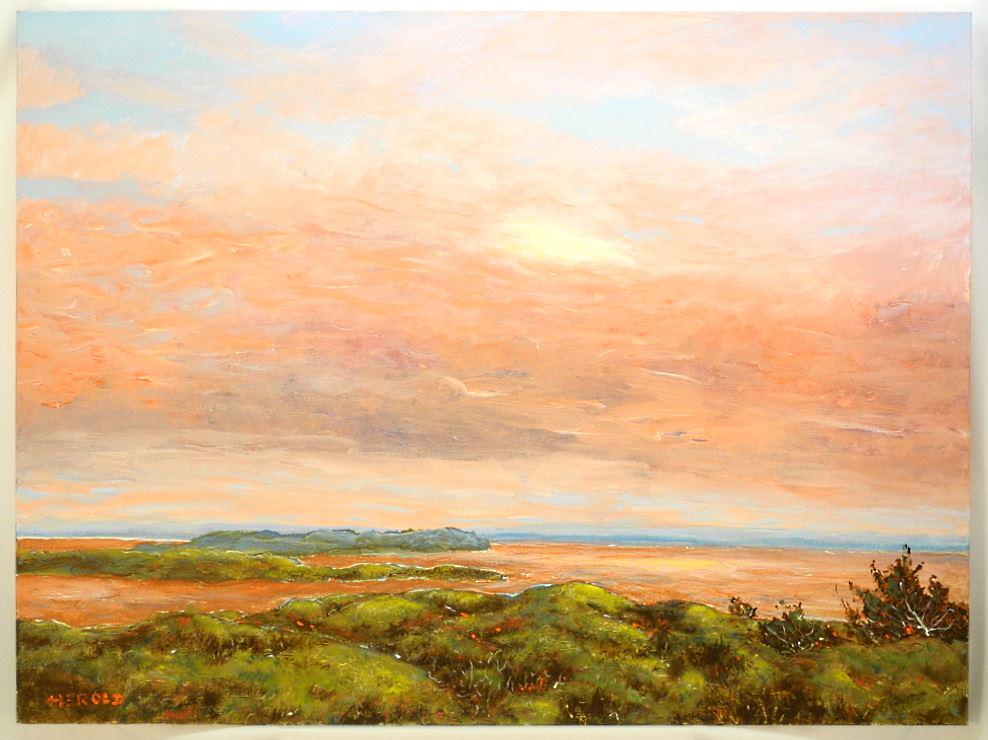 Oil on Canvas Signed (Hans) Herold, 36" x 48", "Oak Bay, BC".: Oil on Canvas Signed (Hans) Herold, 36" x 48", "Oak Bay, BC".