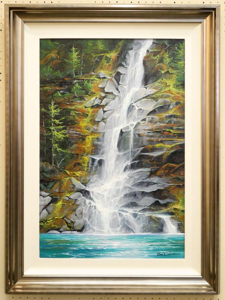 Acrylic on Canvas signed John Einerssen, 29 1/2" x 19", "Saw An Angel". (1 of 4)