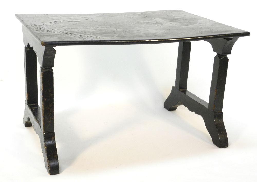 Japanese Lacquered Small Table, 11 7/8 x 19 3/4 x 13 7/8": Japanese Lacquered Small Table, 11 7/8 x 19 3/4 x 13 7/8"