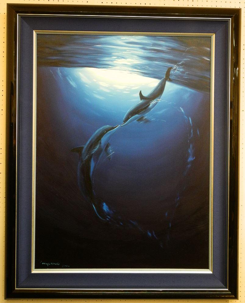Acrylic on Canvas Signed Wyland 2005 (Robert), 48" x 35", "Loving Seas". (1 of 4)