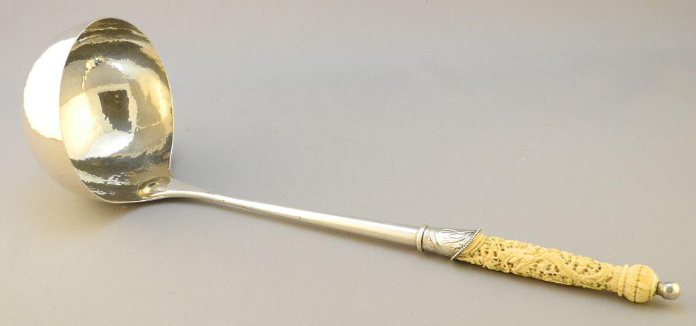 Guild of Handicraft Silver & Ivory (No Export) 13 1/2" Ladle likely for Charles Ashbee. (1 of 11)