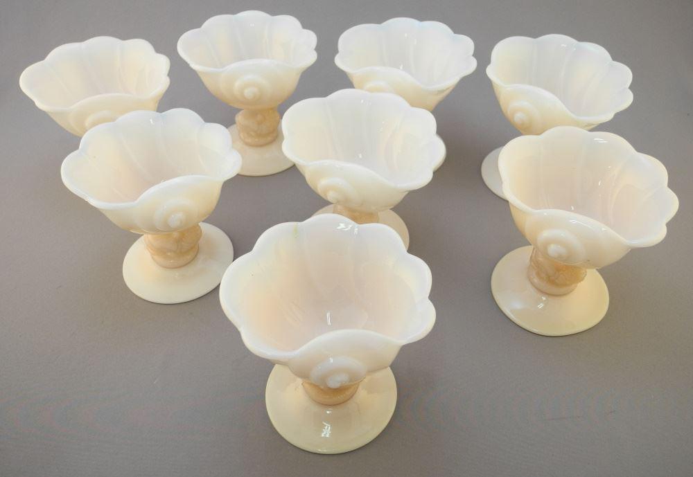 7 Cambridge Crown Tuscan Pink Opalescent Cocktail Glasses, 3 5/8"h. (1 of 9)