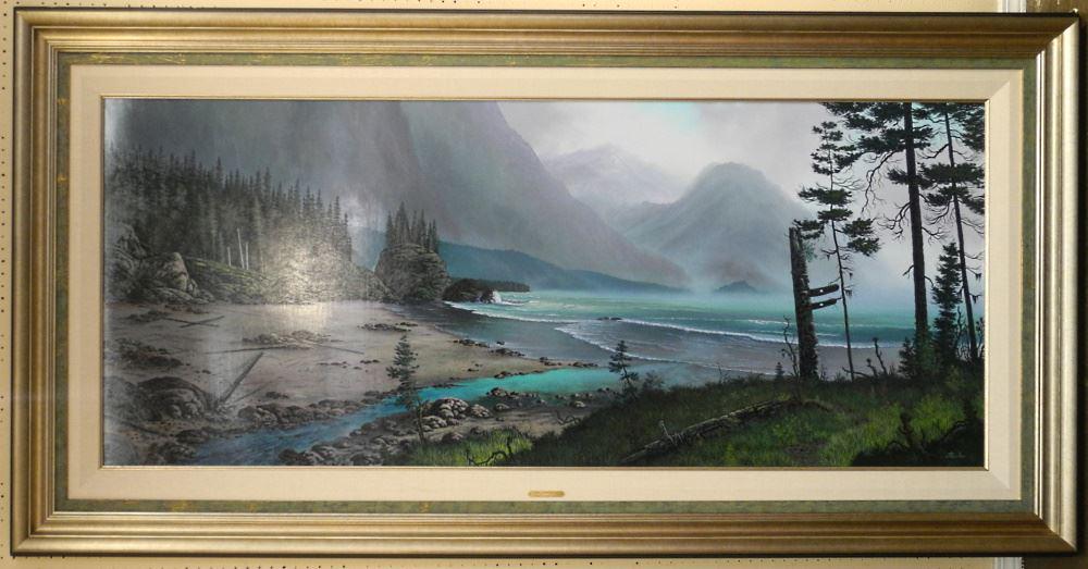 Oil on Board Signed R.D. Arndt (Roger), 30" x 72", "Coastal Chronicles". (1 of 6)