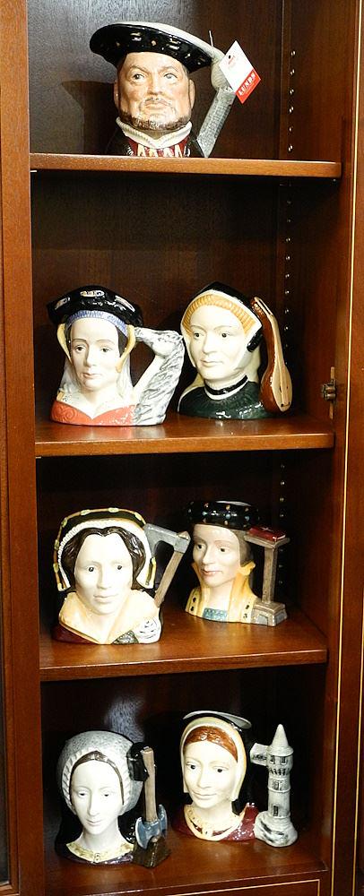 7 Royal Doulton Character Jugs: Henry VIII and Wives. (1 of 3)