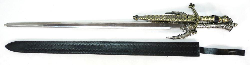 Fantasy Sword and Dagger with Sheaths, 15 7/8"L and 41"L. (1 of 4)
