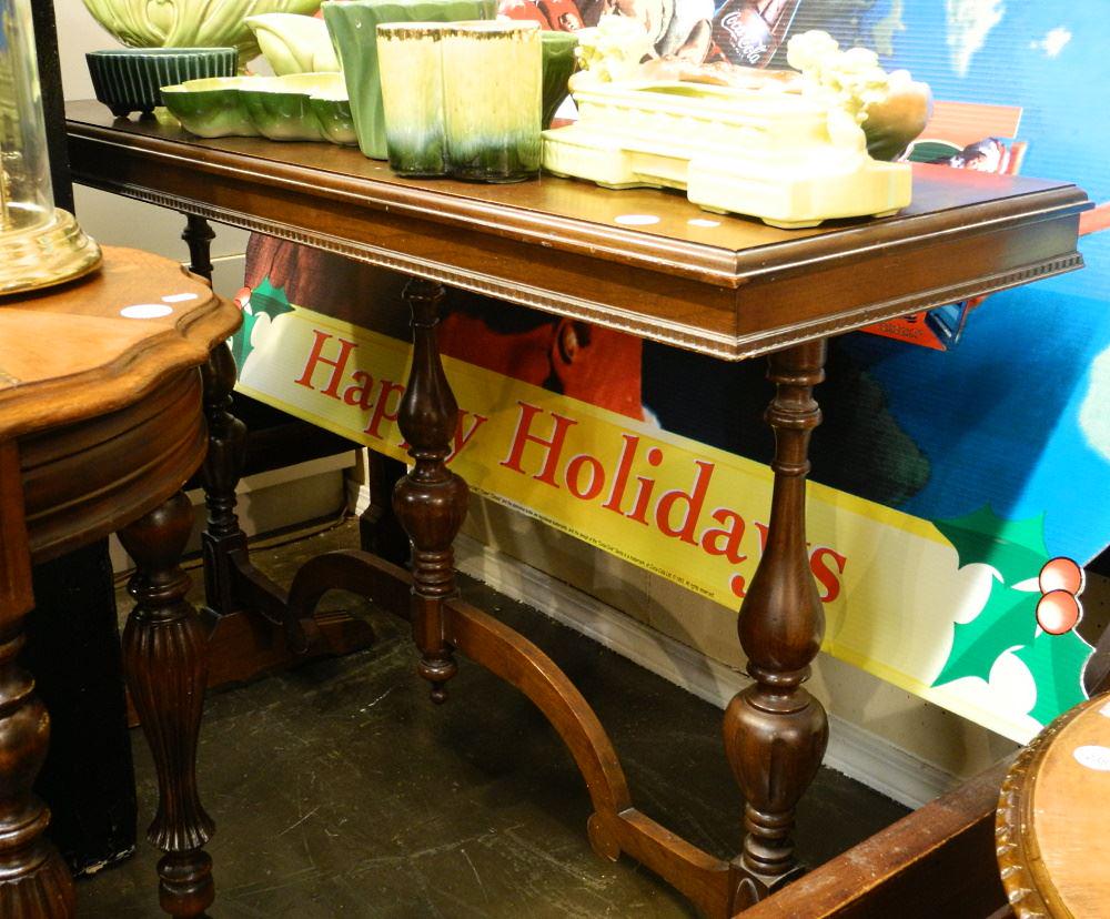Canadian Walnut Sofa Table, 48" W. (1 of 2)