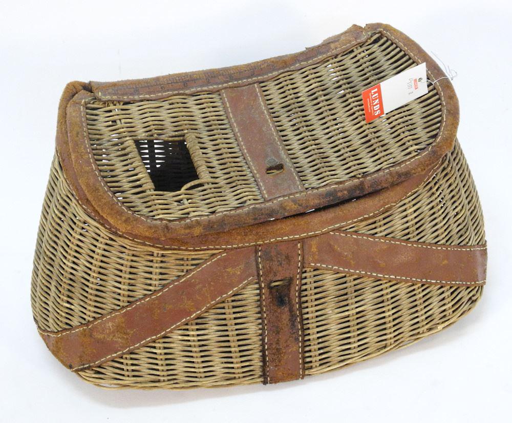 Old Wicker Creel, as found, 18" wide. (1 of 3)