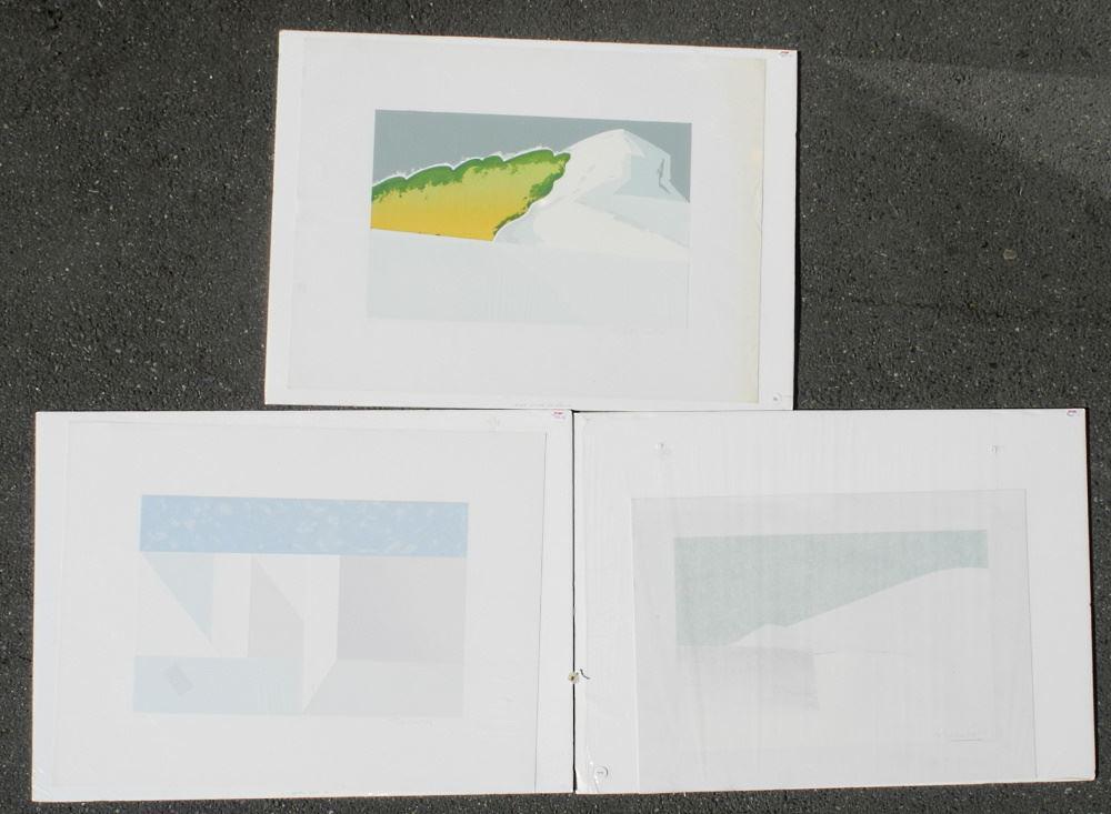 3 Serigraphs Signed F.(Flemming) Jorgensen '74, 22" x 28 3/4", Various Subjects. (1 of 3)