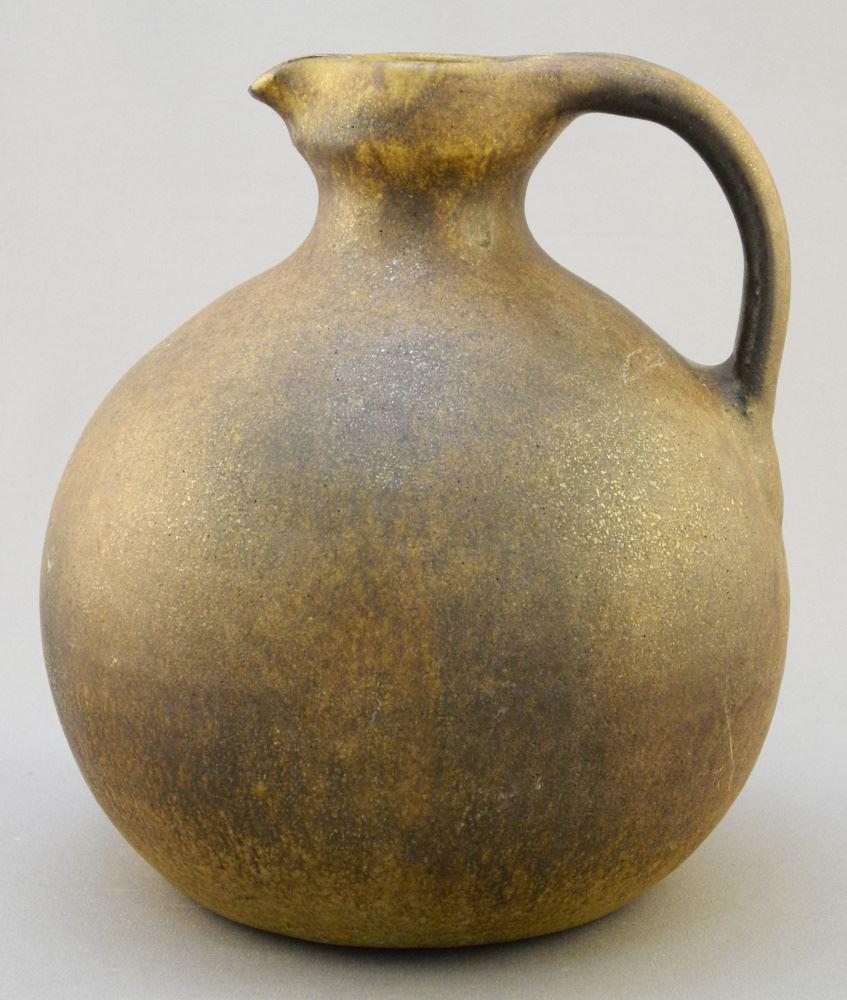 Pottery Pitcher signed JG (Jan) Grove Victoria, Canada, 7"H. (1 of 4)