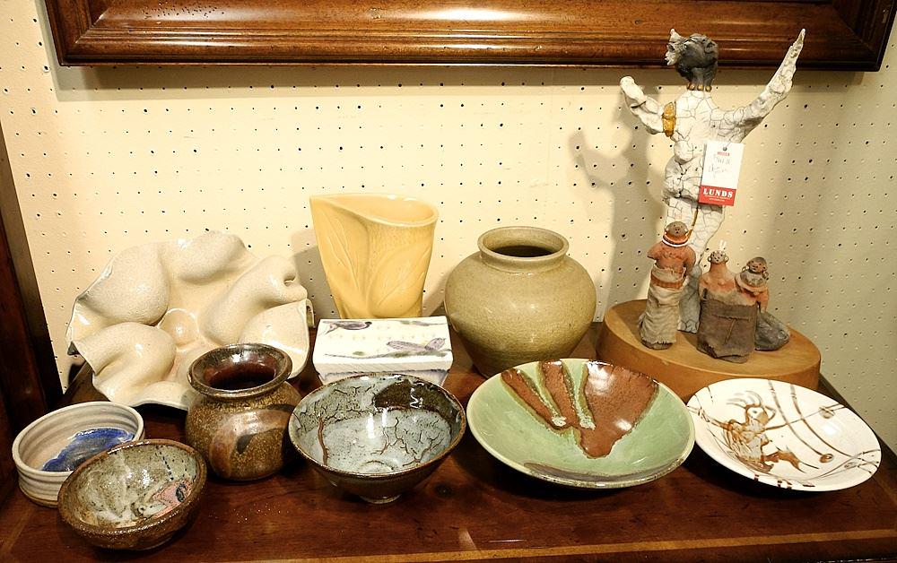 Collection of Various Ceramics: Vases / Bowls / Figures, 1 1/2" - 13 1/2"H. (1 of 1)