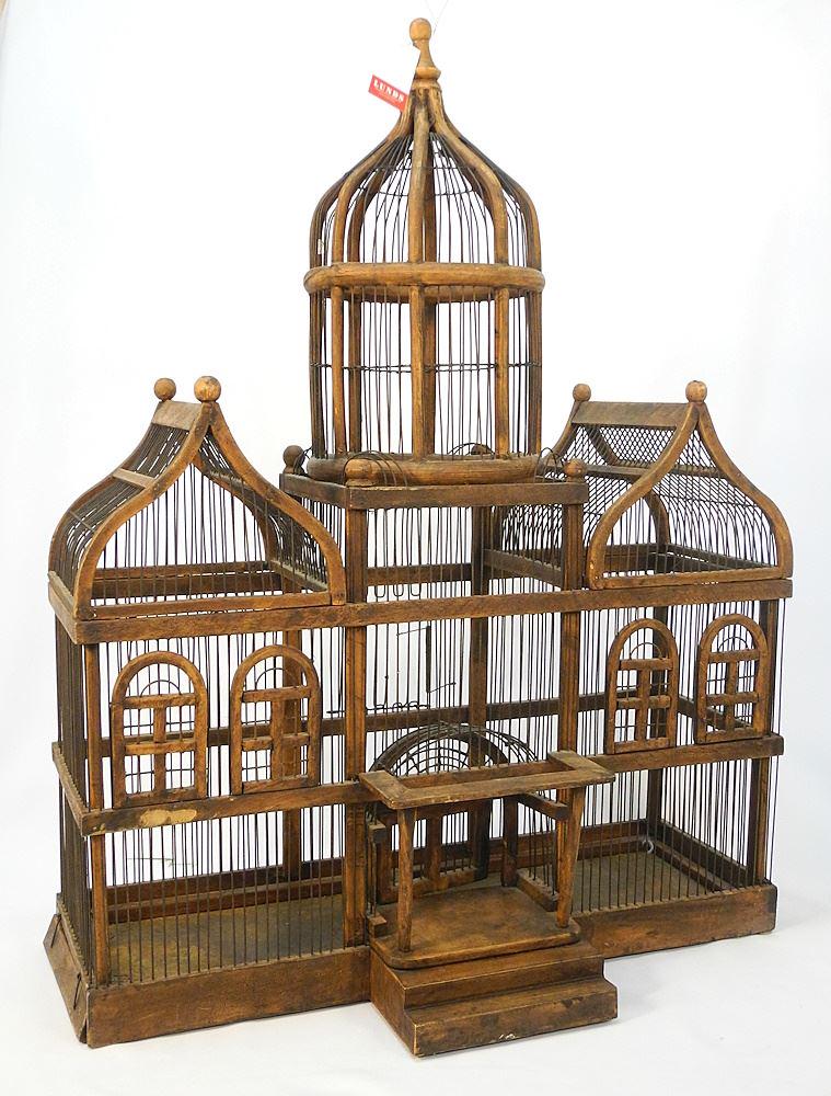 Southeast Asian Bird Cage, 35" x 27 " x 13 3/4". (1 of 3)