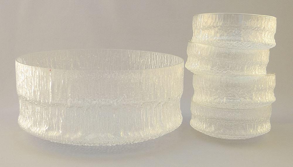 Iittala Paadar Salad Bowl Set, 5 piece, 9 and 4 3/8 diam.: Iittala Paadar Salad Bowl Set, 5 piece, 9 and 4 3/8 diam.