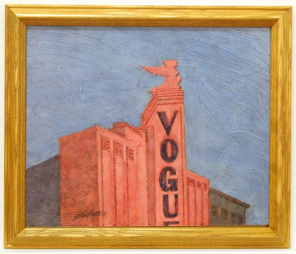 Oil on Board signed by Peter Matthews (1931-2020), 9 1/2 x 11 1/2 "Vogue Theatre Vancouver" (1 of 4)