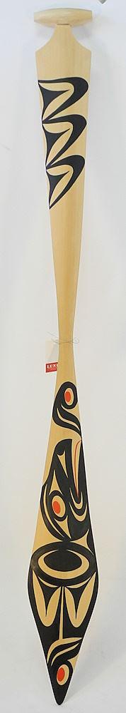 Snuneymuxw White Cedar Paddle signed Thomas Jones 2019, 54 1/2"L. (1 of 5)