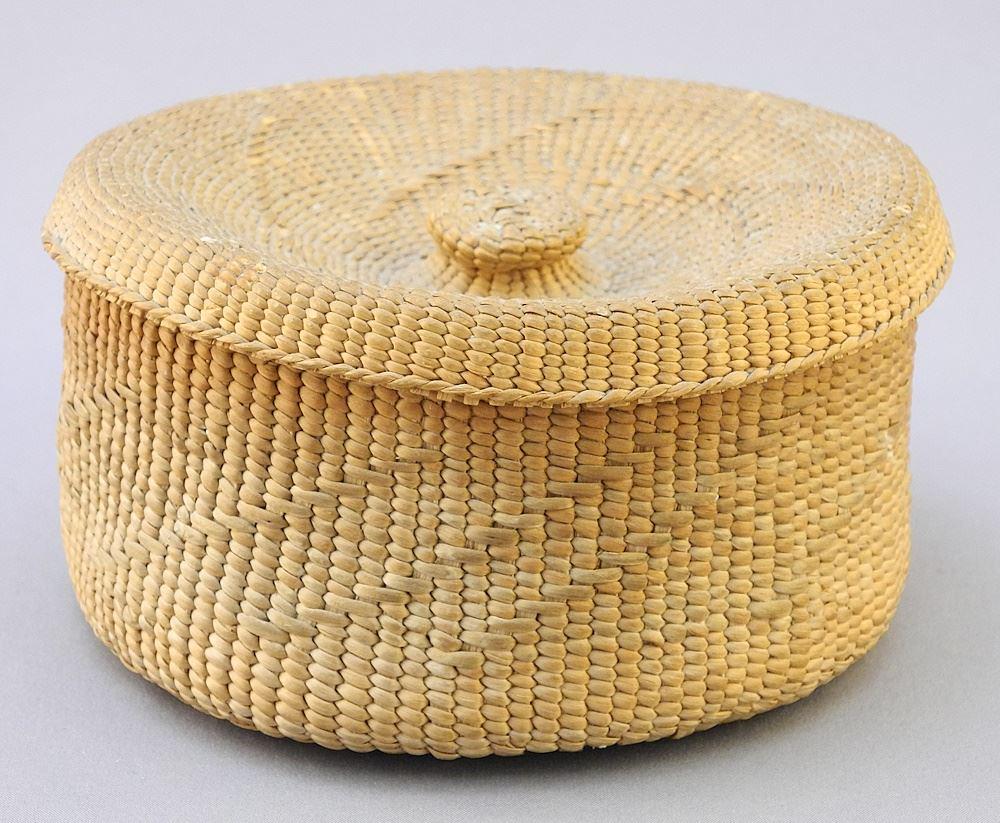 Northwest Coast Grass Basket, 2 1/4" x 4 1/4" diam. (1 of 5)