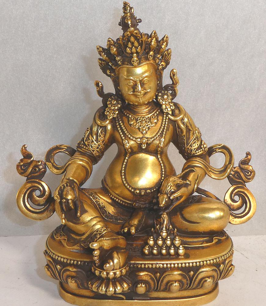 20th C. Sino-Tibetan Gilt Figure of Buddha, 6".: 20th C. Sino-Tibetan Gilt Figure of Buddha, 6".