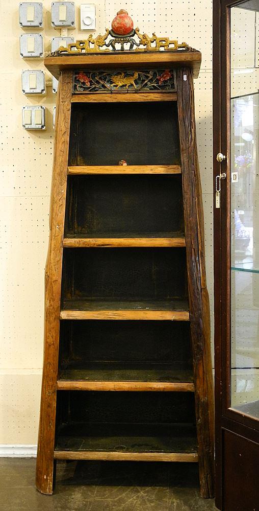 Tibetan Bookshelf, 77"H.: Tibetan Bookshelf, 77"H.